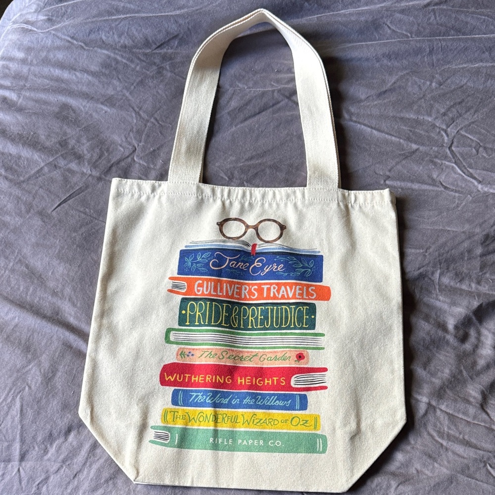 Rifle Paper Co. Colorful Book Stack Tote